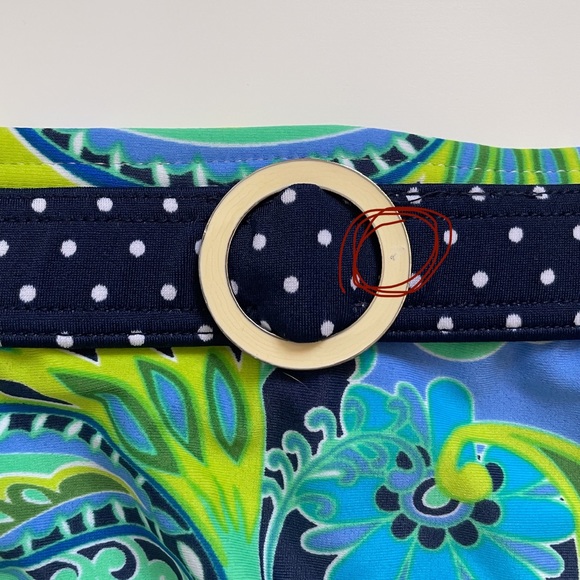 Swim Systems Belt Ring Low Rise Port Royal Paisley Polka Dot Bikini Bottom NWT - Picture 11 of 11